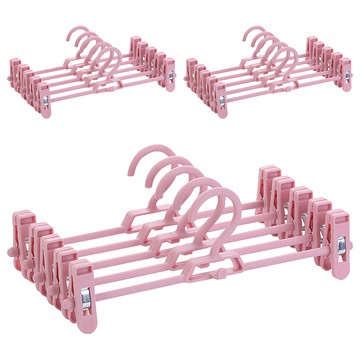 半島良品 輕巧居家防滑無痕褲架  15個  櫻花粉