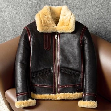 防風保暖冬裝B3原生態純綿羊皮皮毛一體真皮衣男皮草大碼加厚外套