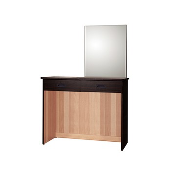 【顛覆設計】簡約3尺二抽化妝鏡台(無椅子)白梧桐色