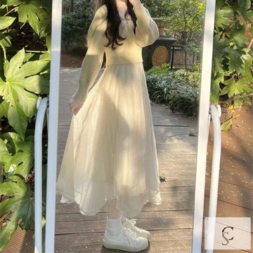 【XL-8XL大尺碼】👩大尺码半身裙 胖妹妹a字裙 不規則裙子不規則網紗半身裙溫柔系a字裙中長款設計感小衆仙裙大碼胖m