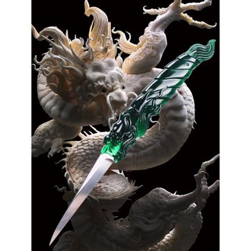 周毅食品雕刻刀主刀廚師雕刻主刀龍紋屠龍刀多功能泡沫雕花刀專業