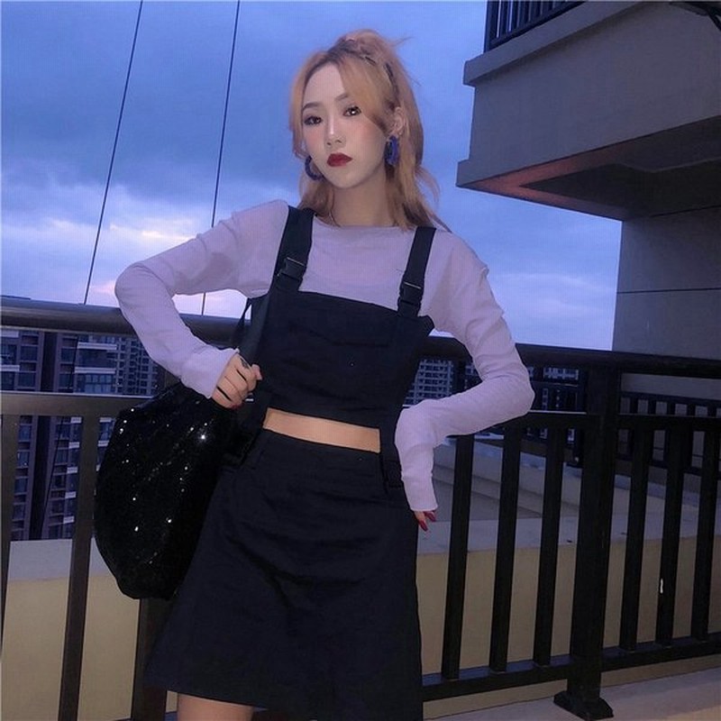セット アップ ビスチェ スカート 韓国 オルチャン ストリート K Pop キャミ ガチャ ベルト 黒 ストラップ 原宿系 トップス ボトムス Se 313 メール便ok 通販 Lineポイント最大0 5 Get Lineショッピング