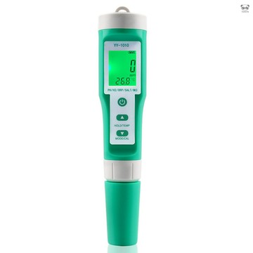 十合一水質檢測筆 PH/EC/TDS/ORP/H2/Fertile/Salinity/S.G/MΩ/Temp ph酸鹼度