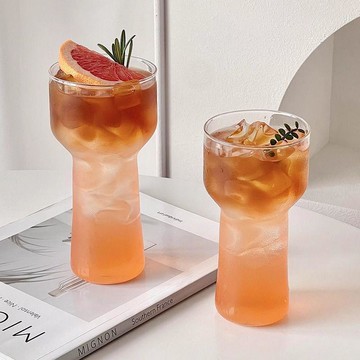 臺灣/免運✨咖啡杯ins咖啡杯果汁高級火炬冷萃簡約氣泡飲品美式透明冷飲玻璃杯