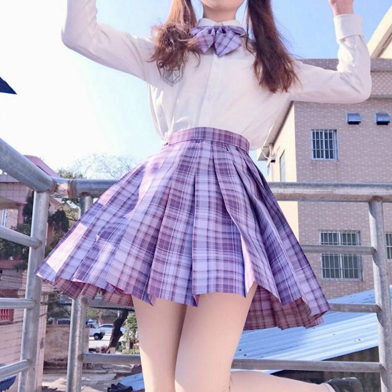 プリーツスカート 2点セット スクール 制服 スカート チェック柄 ミニ