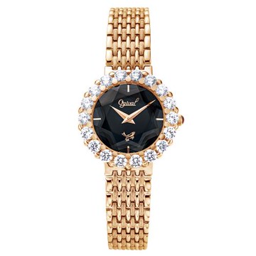 【Ogival 愛其華】流星系列 光芒四射珠寶錶 (380-46DLR) 星夜黑