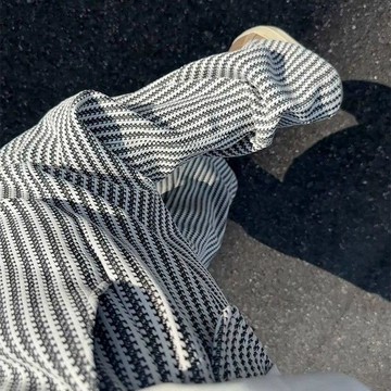 編織條紋休閒褲子男春夏秋潮流痞帥寬鬆直筒褲美式復古休閒運動褲西裝褲 運動褲 西褲休閒褲 百搭直筒褲 垂感闊腿褲 男生長褲