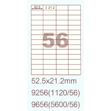 【文具通】阿波羅9256影印自黏標籤貼紙56格52.5x21.2mm P1410302【APP滿額下單10%點數(單一帳號最高1000點)】4/30止