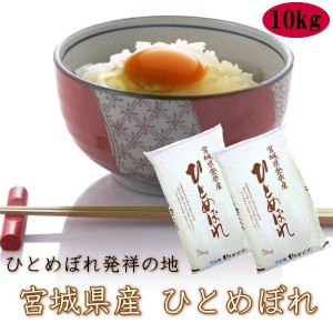 新米 ◆令和5年産◆  米 10kg 送料無料 宮城県登米産 ひとめぼれ 無洗米10kg (5kg×2) デザインポリ袋仕様