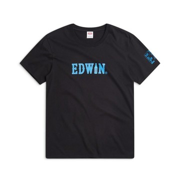EDWIN 男裝 金蘭食品 金蘭LOGO短袖T恤 (黑色) #上衣#短袖