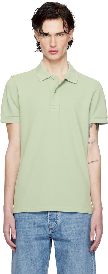 TOM FORD 绿色 Tennis Piquet Polo 衫