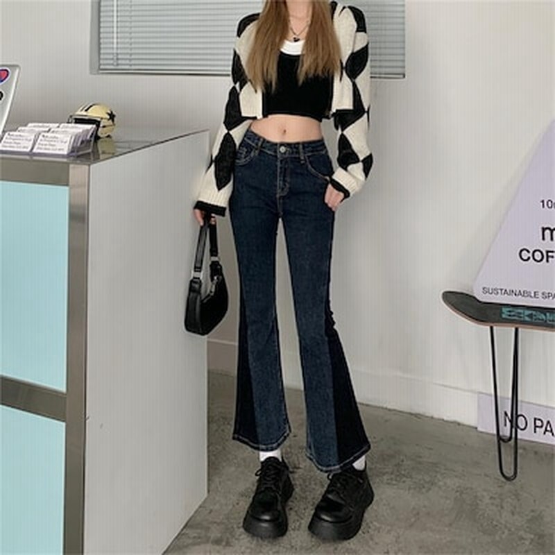 レディース 人気 9分丈 デニムパンツ 細い足 美脚 ハイウエスト ジーンズ 通販 Lineポイント最大1 0 Get Lineショッピング