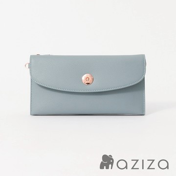 【aziza】OLA拉鍊單層長夾-薄暮藍AZCXA010C02LE3