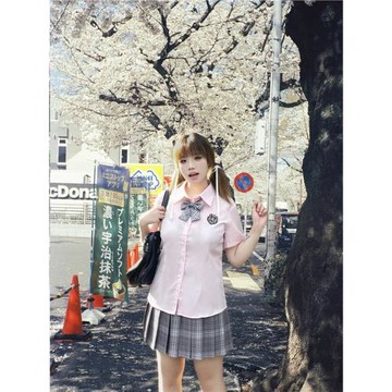 【上衣合集】微胖女大碼jk襯衫長袖短袖白襯衣原創刺繡尖領上衣秋