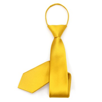 ABOUY TIE 羅根彩色拉鍊式自動領帶  7 x 148 cm  黃色