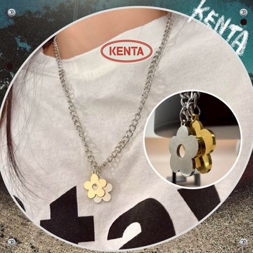 🌾健太選物🌾金銀花朵項鍊限時特價飾品項鏈飾品頸鍊毛衣戀日系項鍊女台南直出