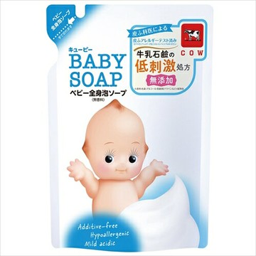 【 牛乳石鹸共進社 】Kewpie 全身嬰兒泡沫皂  補充包 350 ＭＬ【16組】嬰兒用品 日本必買 | 日本樂天熱銷