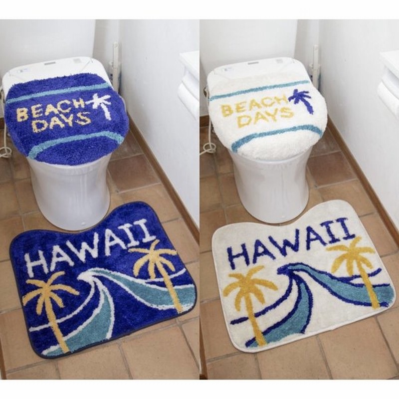 ウェーブパームトイレセット トイレ トイレ用品 トイレマット トイレカバー ハワイ ハワイアンインテリア 通販 Lineポイント最大0 5 Get Lineショッピング