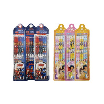 Disney 迪士尼 角色系列 2B鉛筆 12支入  公主系列 + 漫威系列  72支  公主+ 漫威系列