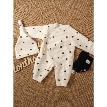 嬰幼兒衣服空氣層保暖爬服秋冬季寶寶夾棉連體衣新生兒居家哈衣潮