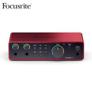 第四代 Focusrite 錄音介面 Scarlett 2i2 過負載安全模式 自動增益功能 原廠公司貨【黃石樂器】