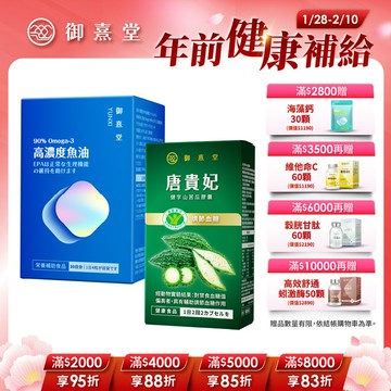 穩醣循環組｜黃金頂級90%高濃度專利魚油(120顆)+ 唐貴妃 健字山苦瓜膠囊(30顆)