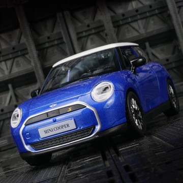 彩珀88740仿真mini新能源合金汽車模型雙開門回力兒童玩具車擺件