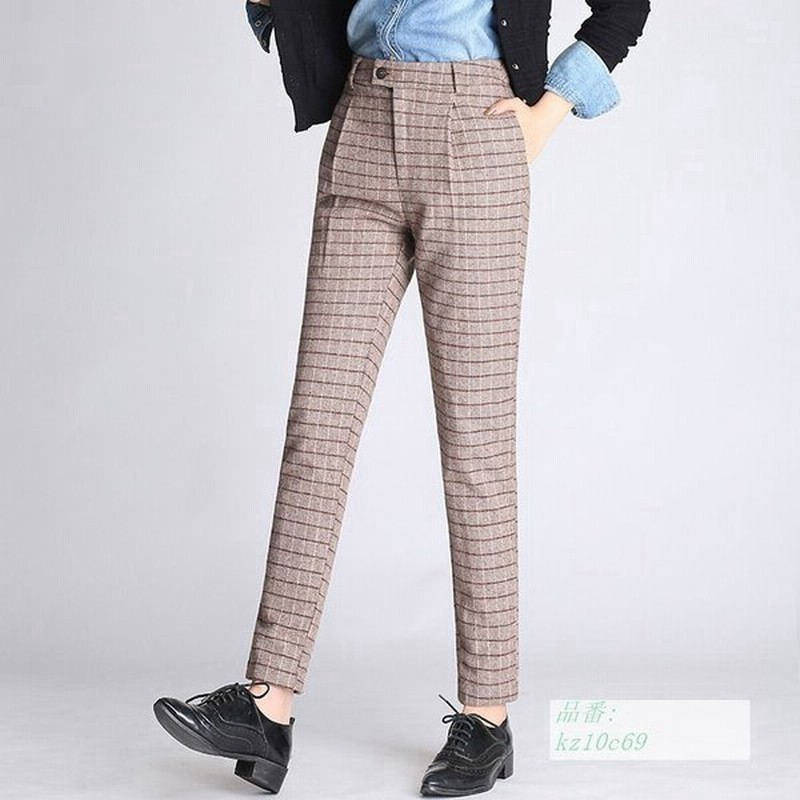 ウール ゲイリー 秋と冬 新しい チェック柄 羅紗 レディース 代 30代 40代 パンツ カジュアル ウール パンツ 美脚 レディース 代 30代 40代 ズボン 通販 Lineポイント最大0 5 Get Lineショッピング