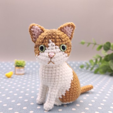 【現貨】 橘白貓 純手工 鉤針編織娃娃