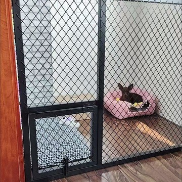 ✹寵物門✹网红猫门隔板猫阳台别墅猫门宠物门透气家用铁艺隔断加高可移动