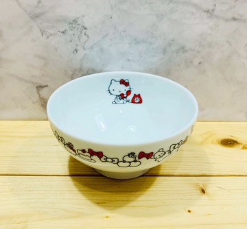 【震撼精品百貨】凱蒂貓_Hello Kitty~日本SANRIO三麗鷗 KITTY經典款陶瓷碗330ML-打電話*20727