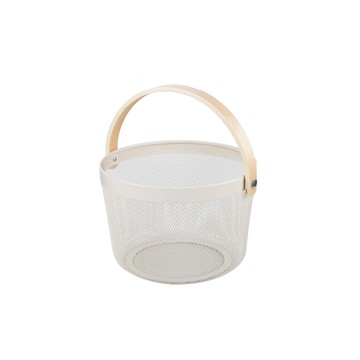 極簡鐵製圓型手提網籃 26.7x26.7x18cm