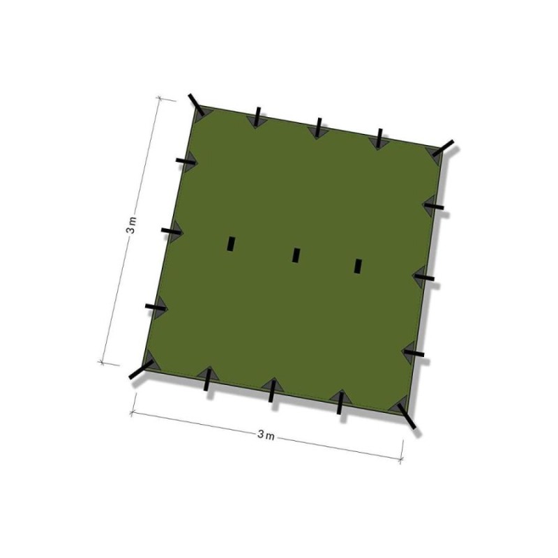 最長60日保証／ DDタープ 3x3 DD Tarp タープ 3×3 高破断強度 カラビナ