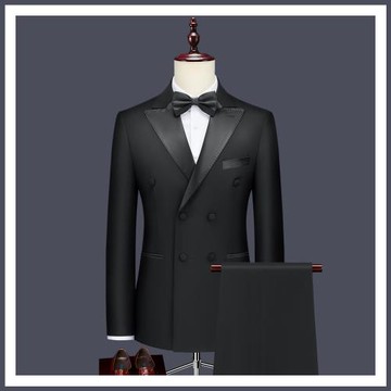 啄木鳥藝考主持人西服套裝男新郎結婚婚禮禮服正裝紳士西裝塔士多