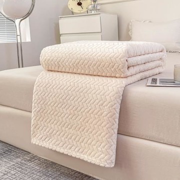 牛奶絨純色毛毯加厚冬季加絨珊瑚法蘭絨宿舍蓋毯辦公室午睡小毯子