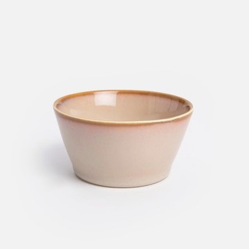 艾禮思輕量強化瓷碗9cm 亮彩粉棕