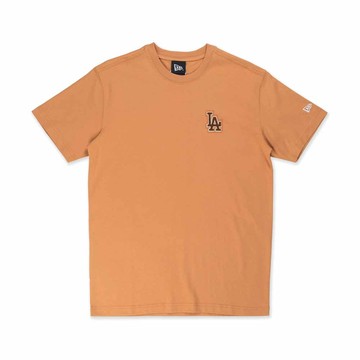 NEW ERA 男女 短袖上衣 MLB CHAINSTITCHING 洛杉磯道奇 大地咖 NE14500135