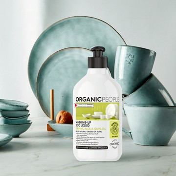 Organic People 有機生活 蘆薈/橄欖油 500ml 天然有機洗碗精 溫和不刺激 洗淨蔬果 保護雙手  1瓶