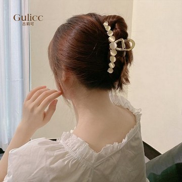 【Gulicc】古莉可 髮夾 貓眼石珍珠抓夾