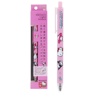 metacil light knock按壓式金屬免削可擦永恆鉛筆 凱蒂貓
