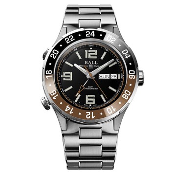 B3_ BALL波爾錶】 DG3030B-S3C-BK Roadmaster Marine GMT 氚氣燈管天文台認證機械錶/ 黑 40mm｜樂天全館特惠中★指定刷卡回饋10%
