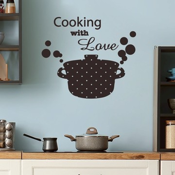 中文廚房標語用愛烹飪家居裝飾牆面裝飾