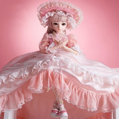 アンティークドール♡ピンクドレスの女の子♡ アンティーク ビスクドール 西洋人形 Doll ピンクドレス 40cm