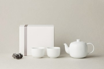 TG 白瓷茶壺品茗禮盒組