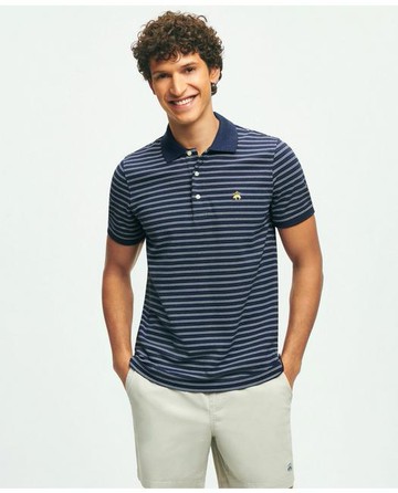 Brooks Brothers Men's Golden Fleece Striped Polo in Supima Cotton | Navy | Size XS