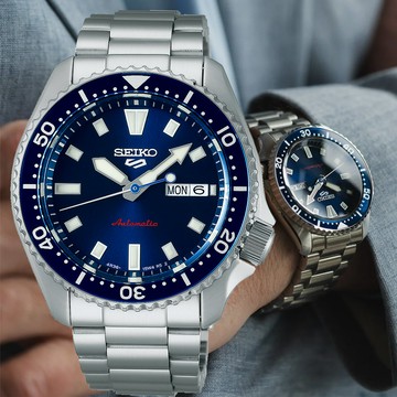 SEIKO 精工 5 Sports 系列 SKX Redux機械錶 男錶 手錶-42.5mm藍 4R36-17K0B.SRPL83K1_SK040