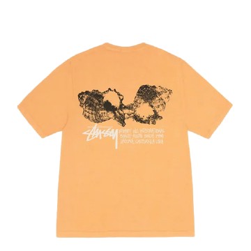 STUSSY 24SS SHELLS TEE PIGMENT DYED ORANGE