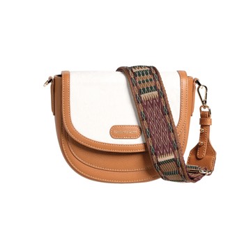 Varied百變換蓋真皮馬鞍包－溫柔馬毛