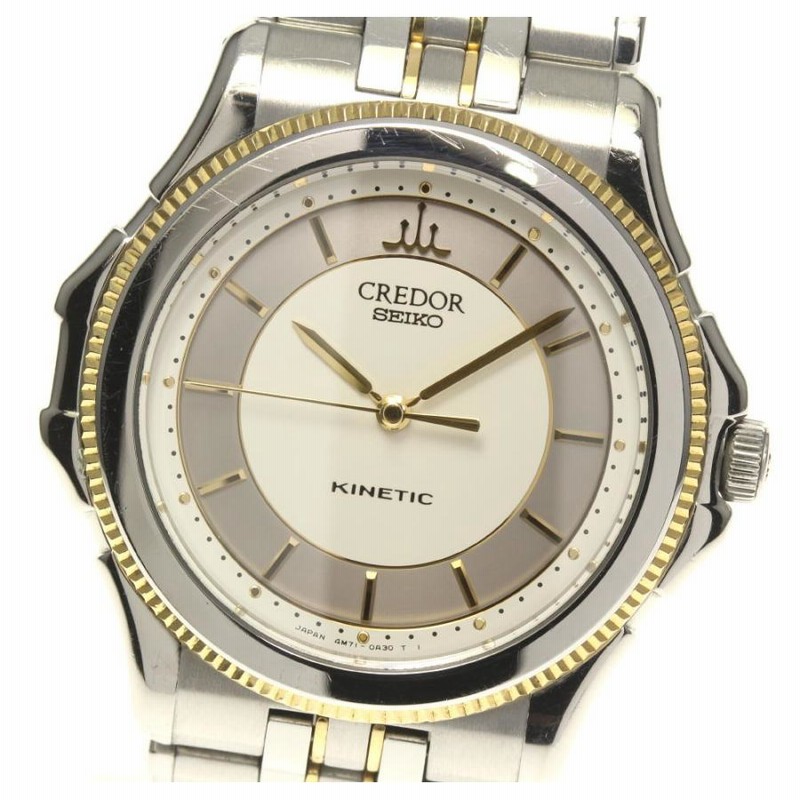 SEIKO】セイコー クレドール キネティック K18YGベゼル 4M71-0A30  