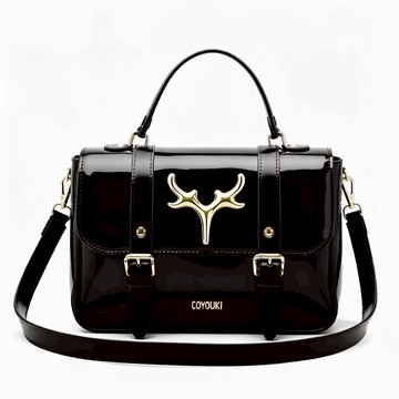 COYOUKI AINSLEY 英倫學院風劍橋包｜經典雙扣素食皮革小方包